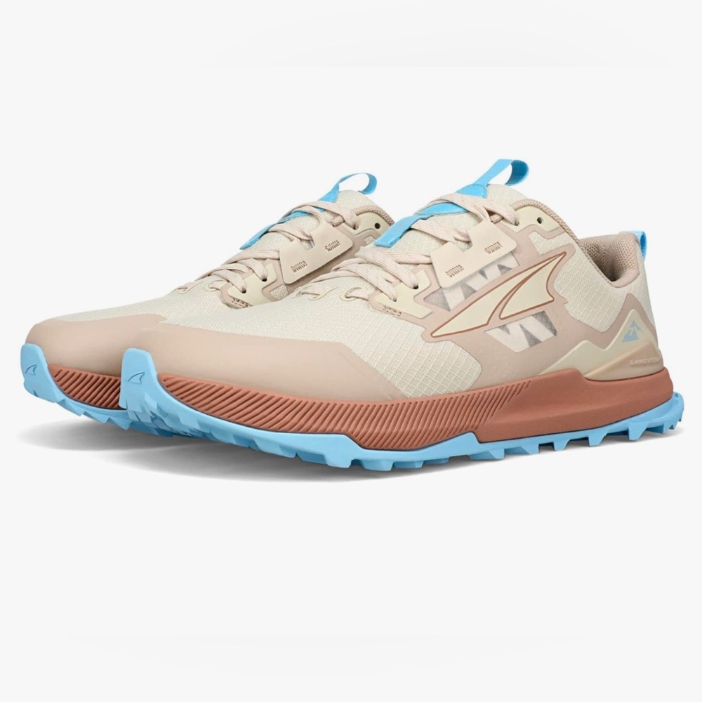 Altra Lone Peak 7 Dark Tan/Light Blue Trail Running Hiking Sneaker Women’s SZ 12